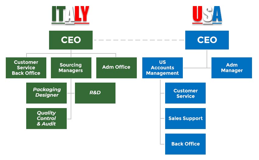 Bravo International Organization Chart